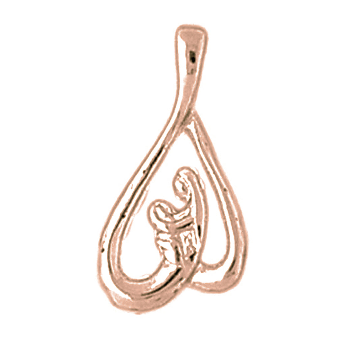 14K or 18K Gold Mother Mary, Mother And Child Pendant