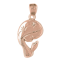 14K or 18K Gold Mother Mary, Praying Woman Pendant