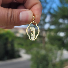 14K or 18K Gold Mother Mary, Praying Woman Pendant