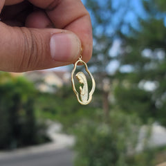 14K or 18K Gold Mother Mary, Praying Woman Pendant