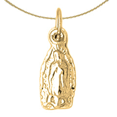 14K or 18K Gold Our Lady Guadalupe Pendant