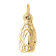 14K or 18K Gold Our Lady Guadalupe Pendant