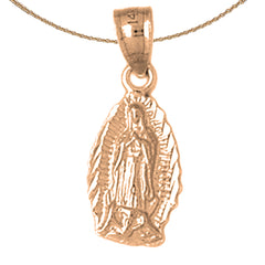 14K or 18K Gold Our Lady Guadalupe Pendant