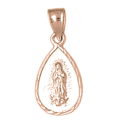 14K or 18K Gold Our Lady Guadalupe Pendant