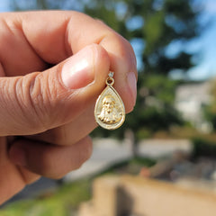 14K or 18K Gold Our Lady Guadalupe Pendant