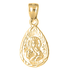 14K or 18K Gold Our Lady Guadalupe Pendant