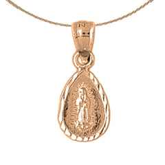 14K or 18K Gold Our Lady Guadalupe Pendant