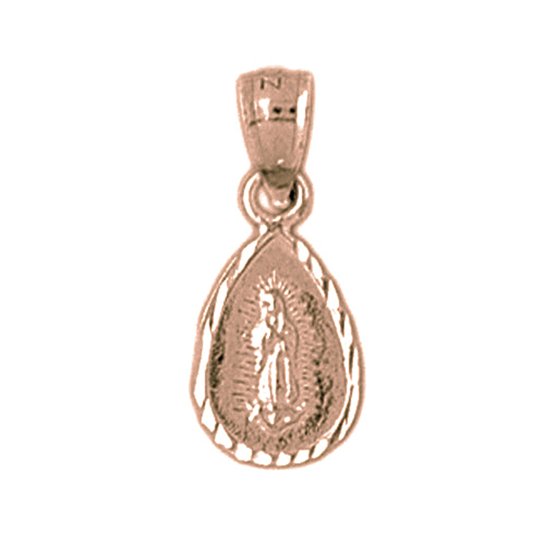 14K or 18K Gold Our Lady Guadalupe Pendant