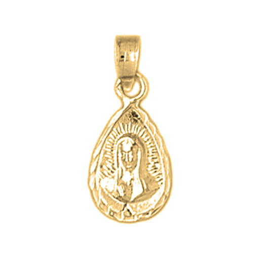 14K or 18K Gold Our Lady Guadalupe Pendant