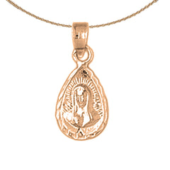 14K or 18K Gold Our Lady Guadalupe Pendant