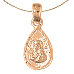 14K or 18K Gold Our Lady Guadalupe Pendant
