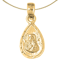 14K or 18K Gold Our Lady Guadalupe Pendant