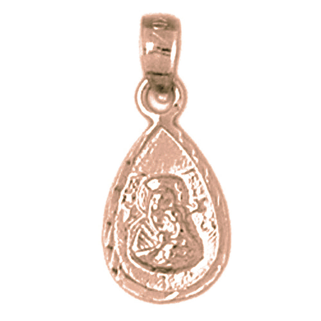 14K or 18K Gold Our Lady Guadalupe Pendant