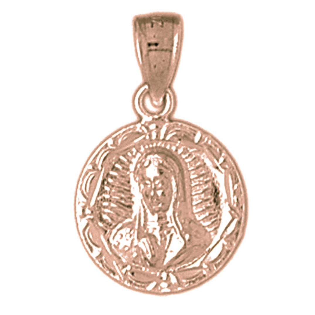 14K or 18K Gold Our Lady Guadalupe Pendant