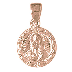14K or 18K Gold Our Lady Guadalupe Pendant
