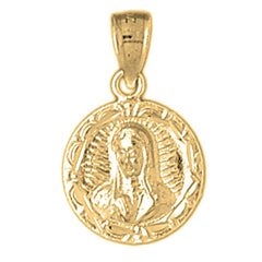 14K or 18K Gold Our Lady Guadalupe Pendant