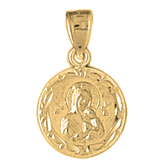 14K or 18K Gold Our Lady Guadalupe Pendant