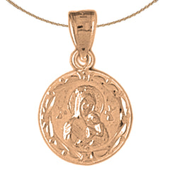 14K or 18K Gold Our Lady Guadalupe Pendant