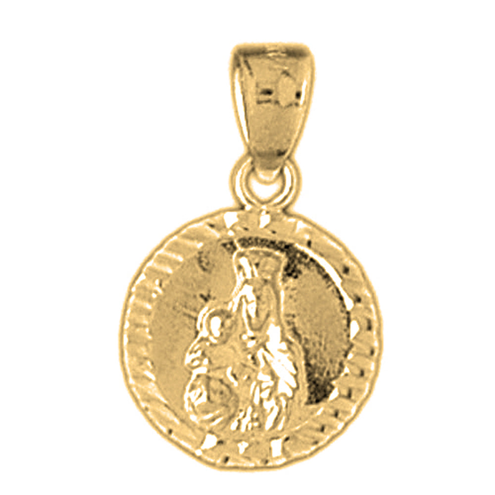 14K or 18K Gold Our Lady Guadalupe Pendant