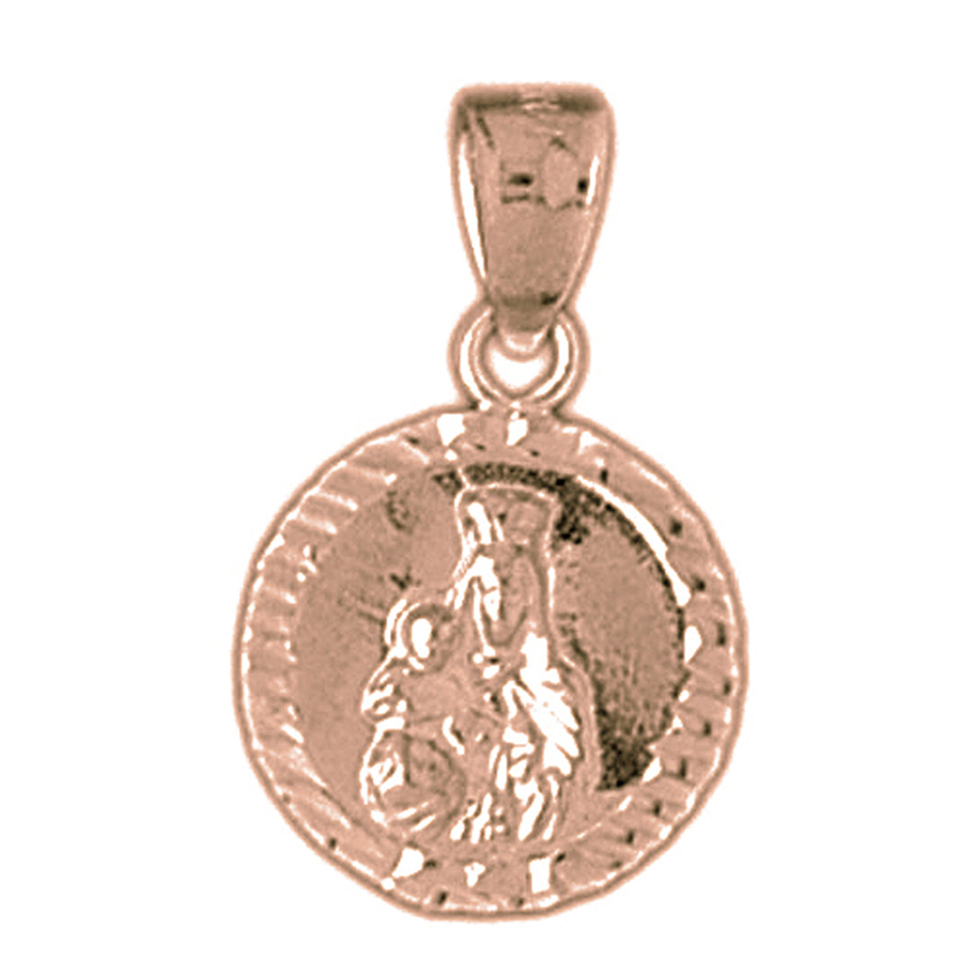 14K or 18K Gold Our Lady Guadalupe Pendant