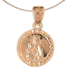 14K or 18K Gold Our Lady Guadalupe Pendant