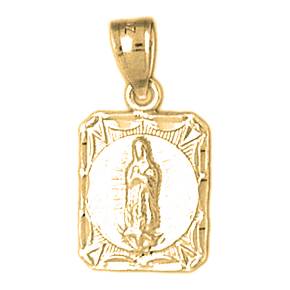 14K or 18K Gold Our Lady Guadalupe Pendant