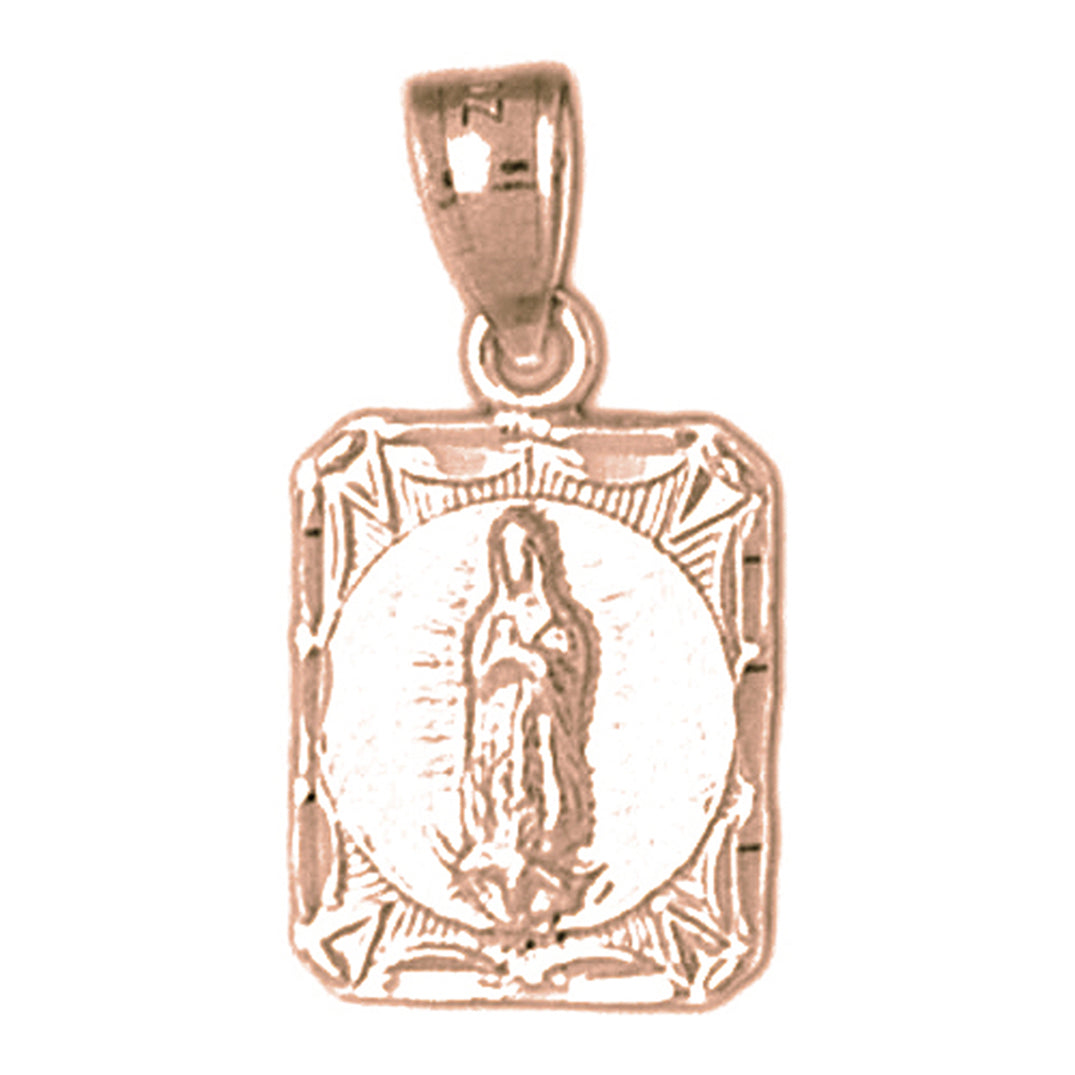 14K or 18K Gold Our Lady Guadalupe Pendant