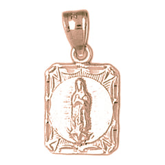 14K or 18K Gold Our Lady Guadalupe Pendant