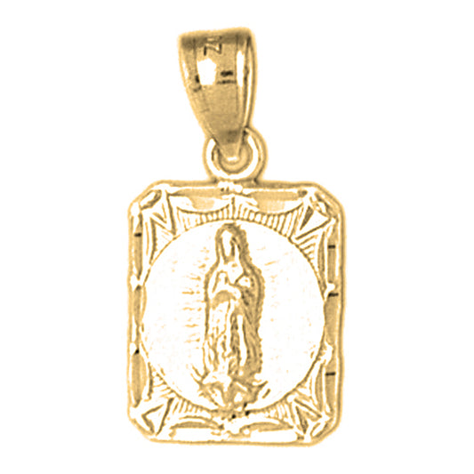 14K or 18K Gold Our Lady Guadalupe Pendant
