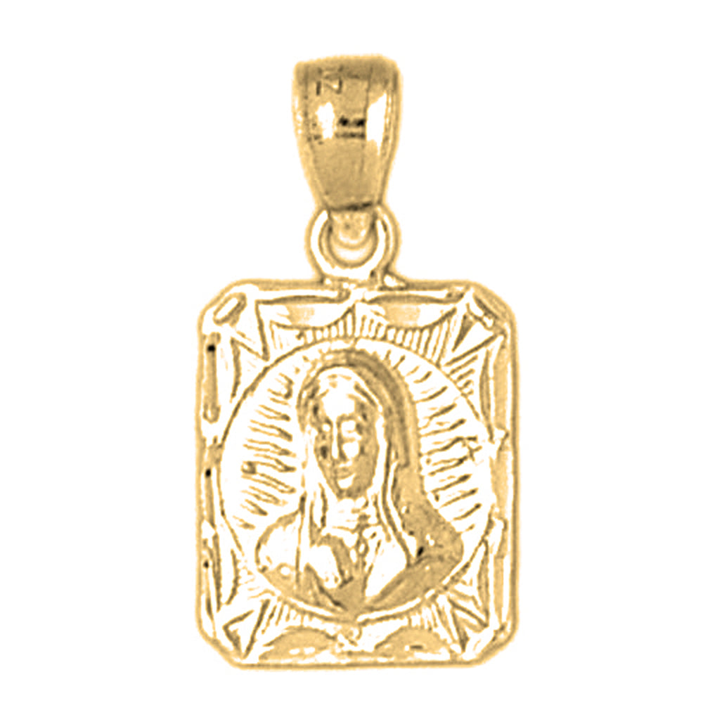 14K or 18K Gold Our Lady Guadalupe Pendant