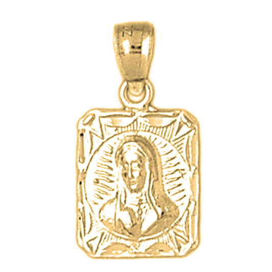 14K or 18K Gold Our Lady Guadalupe Pendant