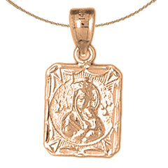14K or 18K Gold Our Lady Guadalupe Pendant