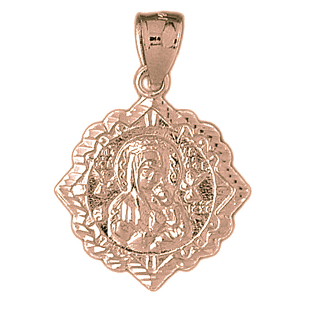 10K, 14K or 18K Gold Our Lady Guadalupe Pendant