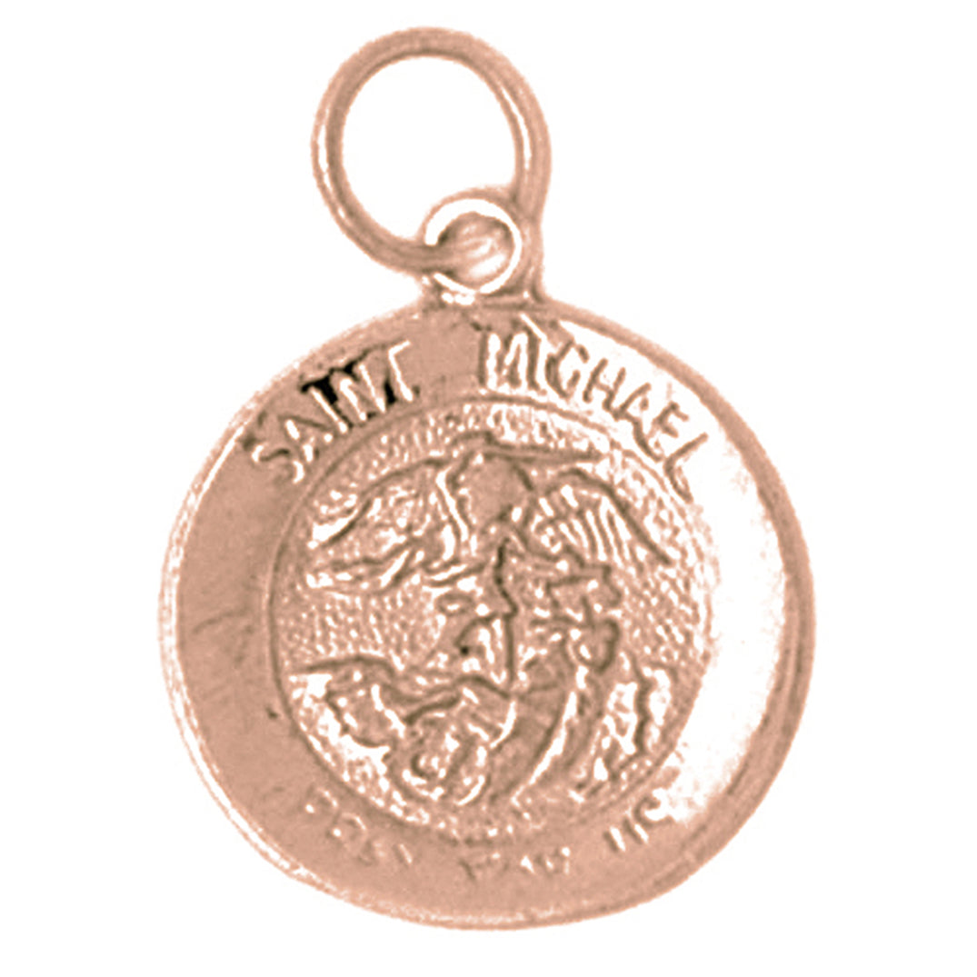 14K or 18K Gold Saint Michael Pendant