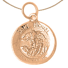 14K or 18K Gold Saint Michael Pendant