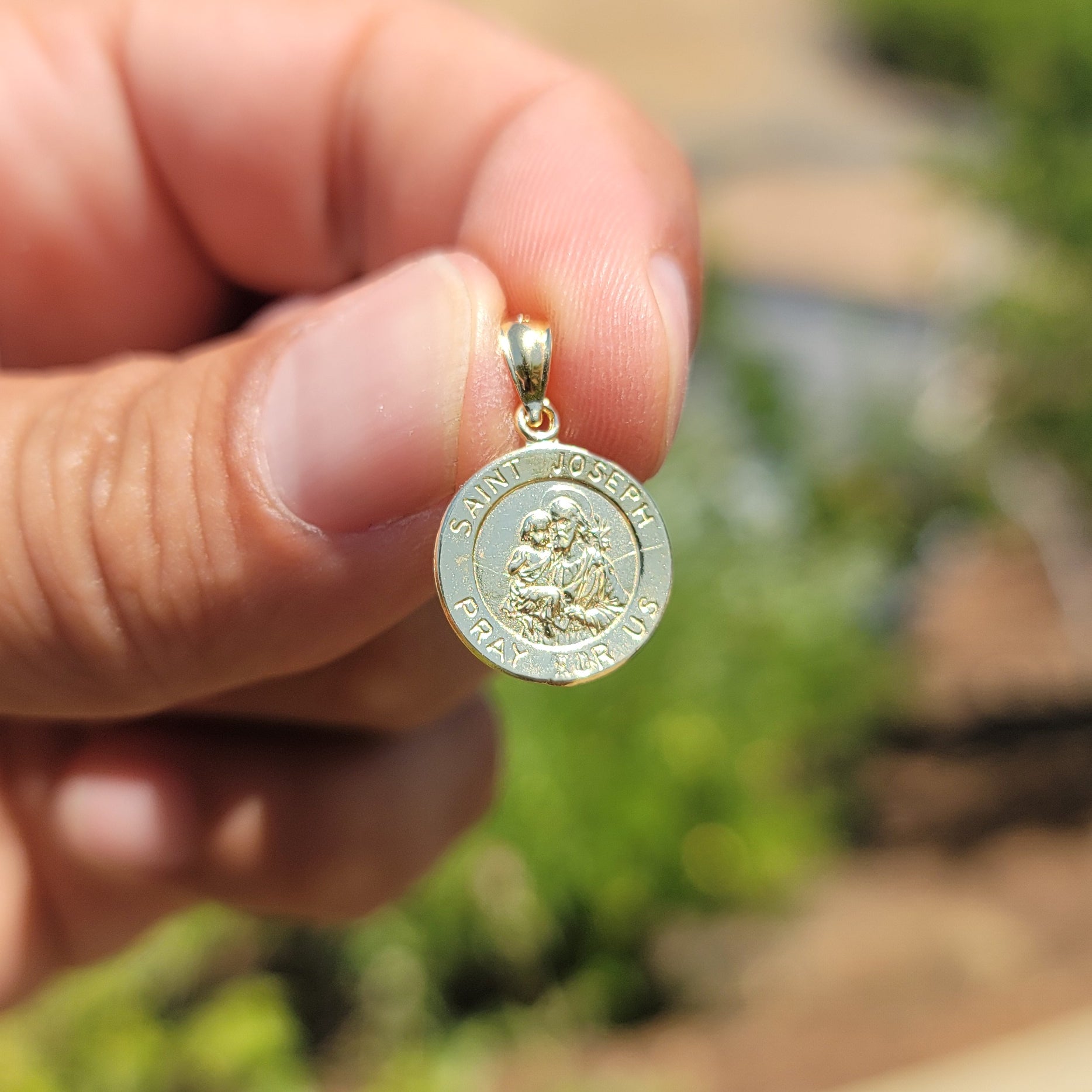 14K or 18K Gold Saint Joseph Pendant