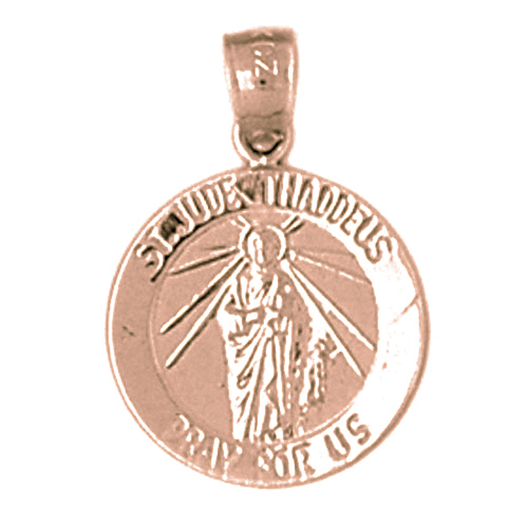 14K or 18K Gold Saint Jude Pendant