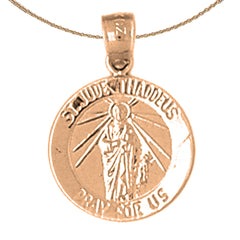 14K or 18K Gold Saint Jude Pendant