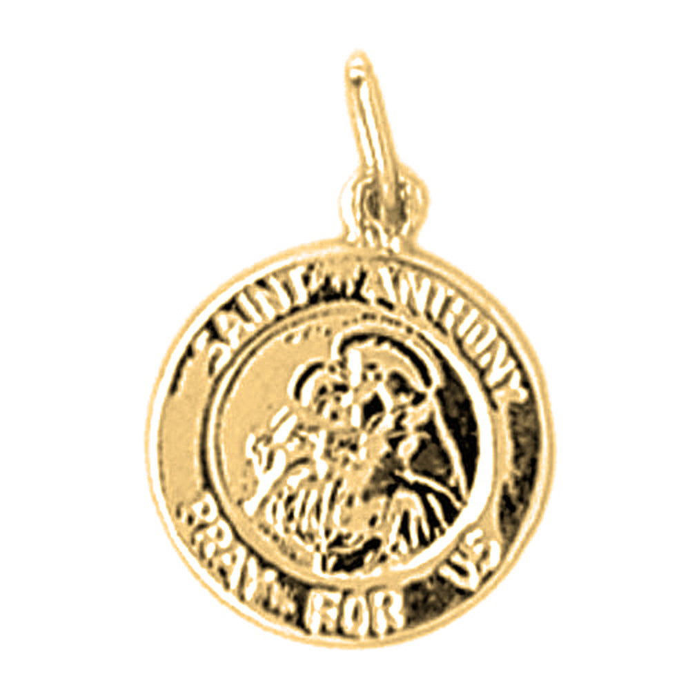 14K or 18K Gold Saint Anthony Pendant