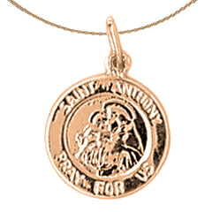 14K or 18K Gold Saint Anthony Pendant