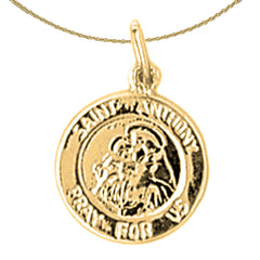 14K or 18K Gold Saint Anthony Pendant