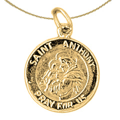 14K or 18K Gold Saint Anthony Pendant
