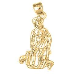 14K or 18K Gold Saint Lazarus Pendant