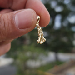 14K or 18K Gold Saint Lazarus Pendant