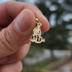 14K or 18K Gold Saint Lazarus Pendant