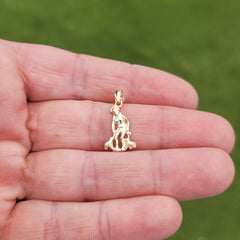 14K or 18K Gold Saint Lazarus Pendant
