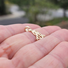 14K or 18K Gold Saint Lazarus Pendant