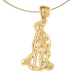14K or 18K Gold Saint Lazarus Pendant