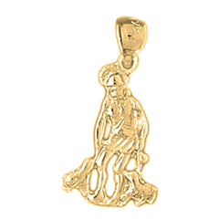 14K or 18K Gold Saint Lazarus Pendant