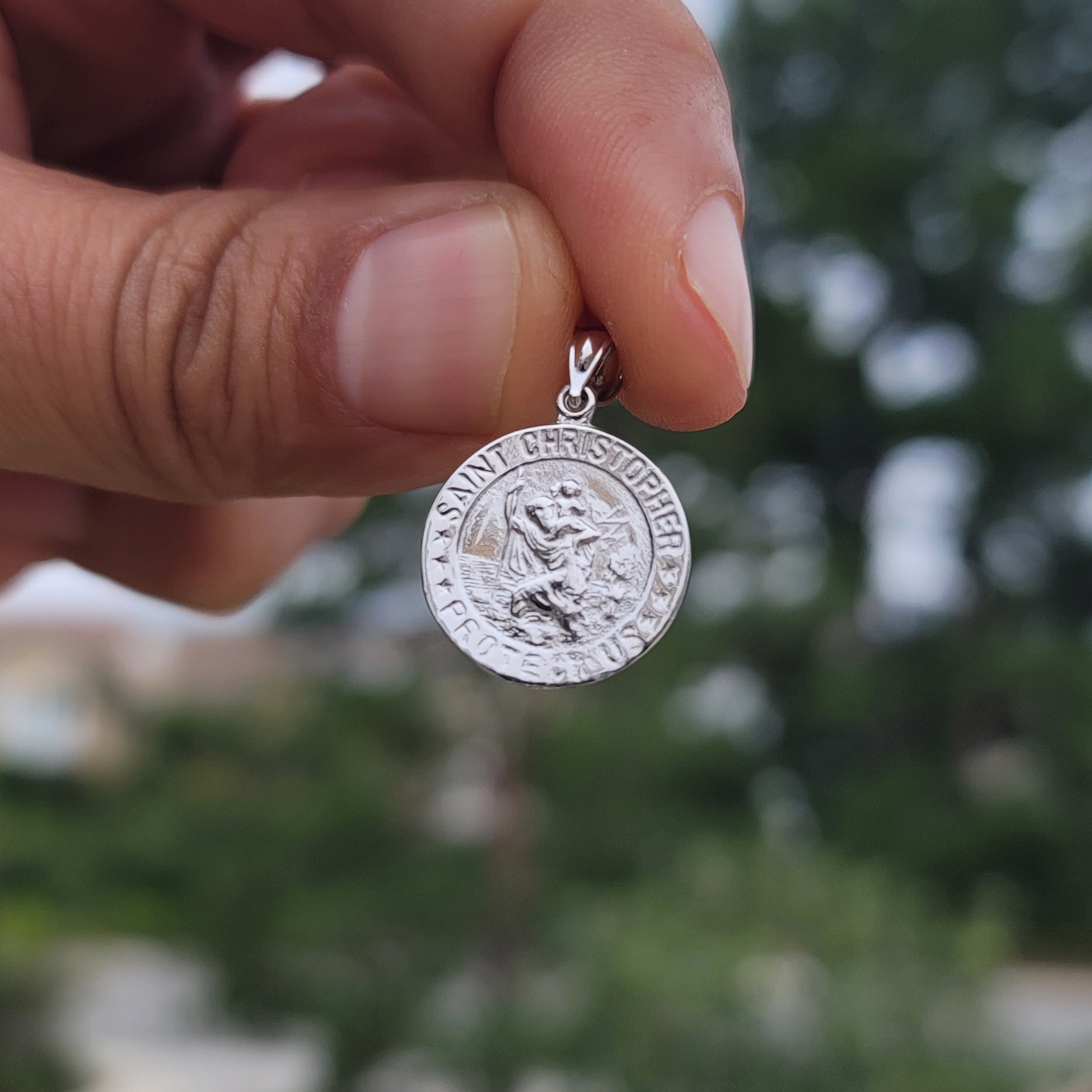 14K or 18K Gold Saint Christopher Pendant